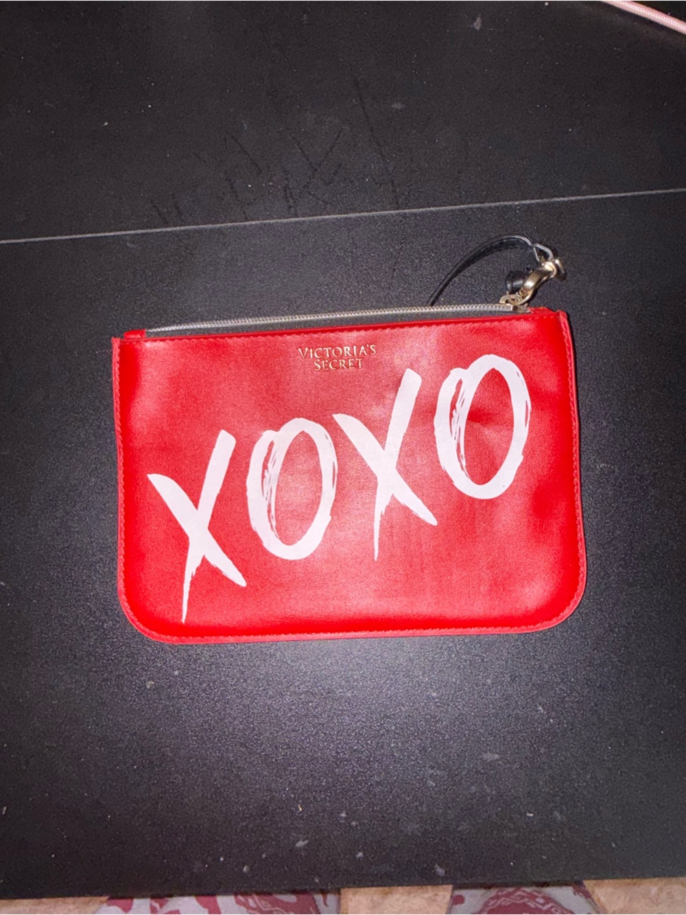 Victoria's Secret Red 'XOXO' Zip Pouch